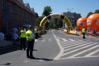 Policjanci zabezpieczają Tour de Pologne