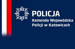 Grafika przedstawia logo KWP w Katowicach